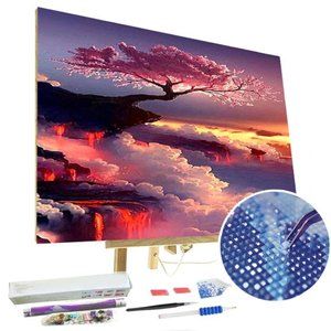 Paint by Diamonds Kit Sunset tree 5D